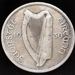 Ireland - 1930 - Half Crown - Silver - Scratches - KM.8 - [456]