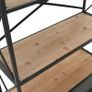 Bookcase Solid Firwood and Steel 80x32.5x180 cm Image 9