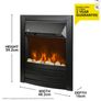 Zanussi 2KW Black Electric Inset Fire Stove with 2 Heat Settings, Timer and Remote Control Image 3