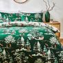Woodland Christmas Duvet Set King Size Reversible Image 4