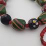 Antique Venetian Style Stripe & Aventurine Glass Beads Necklace Image 10