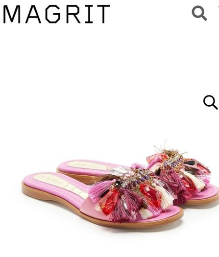 MAGRIT leather silver tone jewelled sandals Sz 39 (Fit 6-6.5 UK) Rrp 220 (New)
