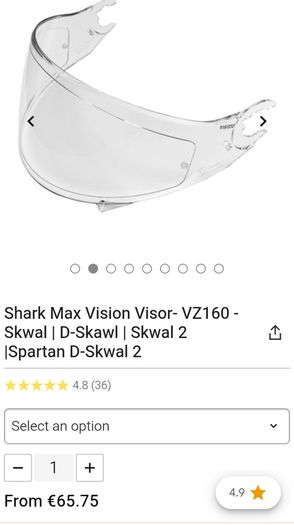 Brand New SHARK Anti-Scratch Visor Shield