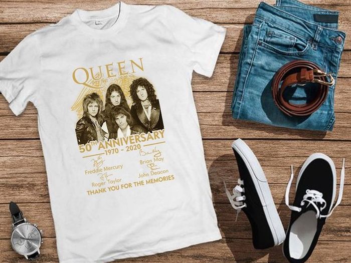 Queen 50th Anniversary 1970-2020 T Shirt
