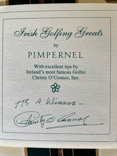 Six Vintage Irish Golfing Greats by Pimpernel Place Mats with Tips from Christy O Connor Senior