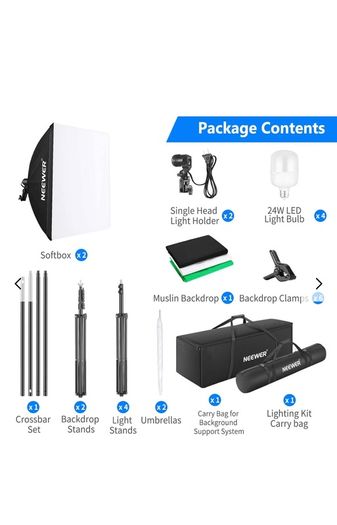 Neewer Photography Background and Lighting Kit