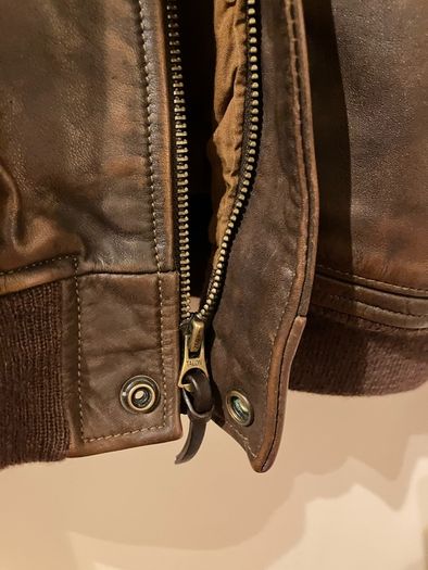 Ralph Lauren G1 Cowhide Flight Bomber Leather Jacket