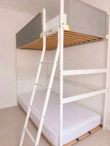 IKEA VITVAL Loft Bed Frame White/Grey