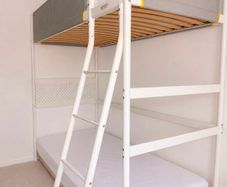 IKEA VITVAL Loft Bed Frame White/Grey