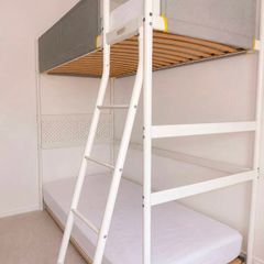 IKEA VITVAL Loft Bed Frame White/Grey