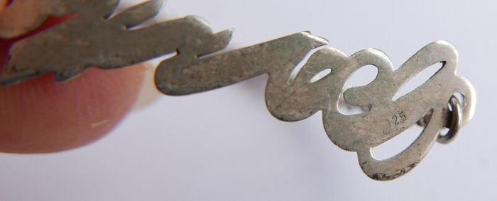 CELINE 925 Sterling Silver Name Necklace