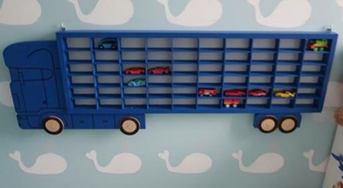 Cabinet Display Shelf Truck Kids Storage Collectibles