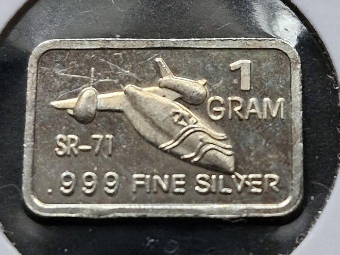 1 gram Silver .999 SR-71 Bar