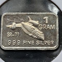 1 gram Silver .999 SR-71 Bar