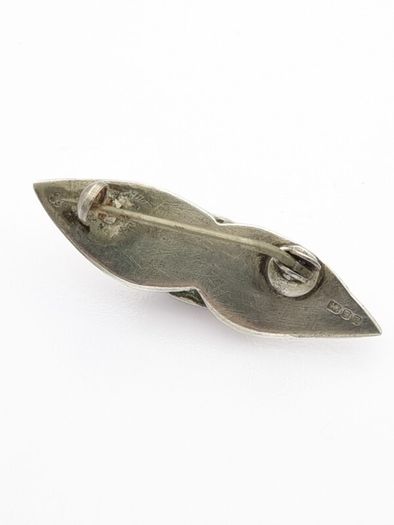 925 Vintage Sterling Silver Turquoise Brooch, 1982