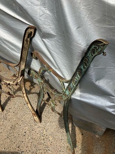 2 sets of garden bench ends
