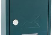 Avon Rear Entry Wall Mounted Galvanised Steel Lockable Weatherproof Post Box - Green - 21x30x7cm