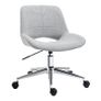Office Chair, Height-Adjustable, 360-degree Swivel, up to 110 kg, Metal Frame, Light Gray, 49 x 56.5 x 73-82.5 cm Image 3