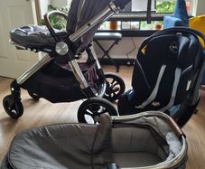 Mamas&papas Travel system Pram Pushchair Bundle with Cybex Cloud T Car Seat&base