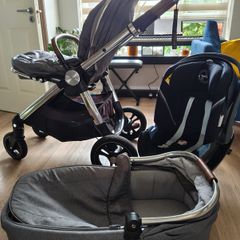 Mamas&papas Travel system Pram Pushchair Bundle with Cybex Cloud T Car Seat&base