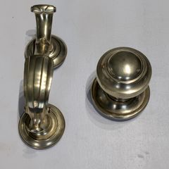 Vintage Brass Door Knocker Door Knob Set  Period Hardware