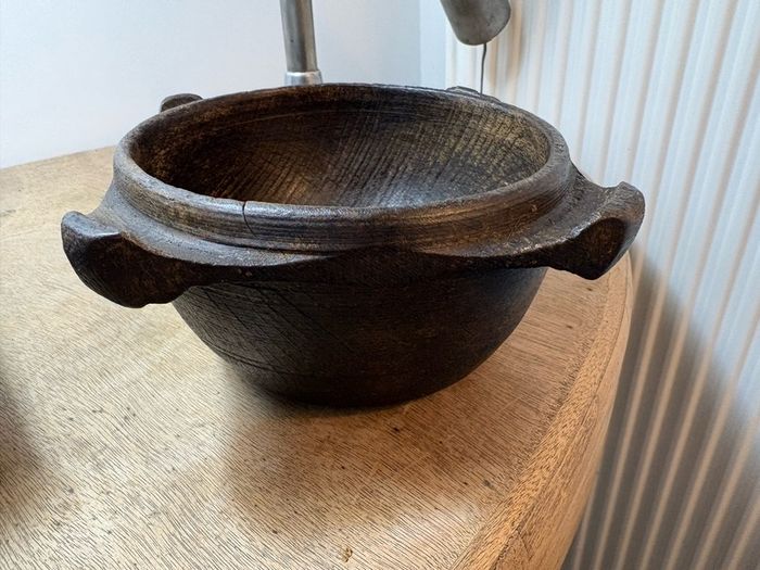 primitive French Rustic Hand Carved Bowl