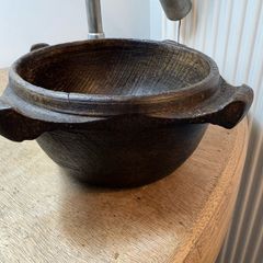 primitive French Rustic Hand Carved Bowl