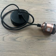 Black cord and copper Ceiling light fittings (4x15each)