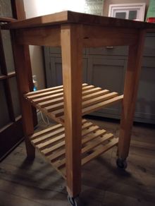 wooden kitchen trolley