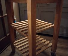 wooden kitchen trolley