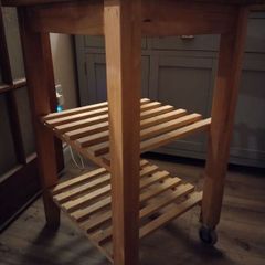 wooden kitchen trolley