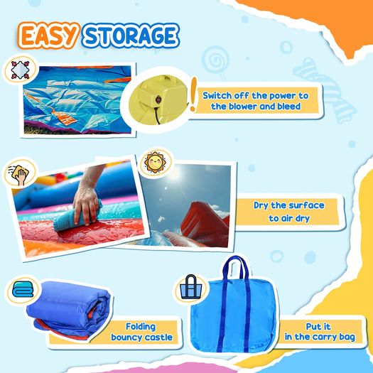Bouncy Castle Inflatable Basket Trampoline Slide Monster Design 2.9 x 2 x 1.55m