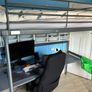 svarta loft bed and desk Image 4