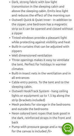 Outwell tent