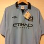 Manchester City Jersey. Season 2012/2013. Official Umbro Mens Home Jersey. Authentic Original From 2012. Not A Modern Day Remake. Image 3