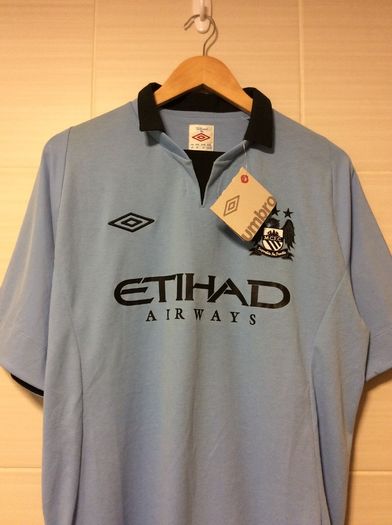 Manchester City Jersey. Season 2012/2013. Official Umbro Mens Home Jersey. Authentic Original From 2012. Not A Modern Day Remake.