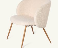 Lounge chair with teddy fabric