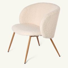 Lounge chair with teddy fabric