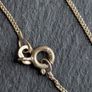 silver chain & silver harp necklace Image 4