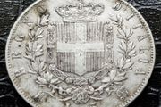 1875  M-BN Italy  5 Lire - Victor Emmanuel II Silver coin