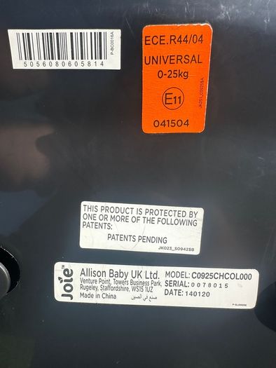2 x Joie car seats available for sale