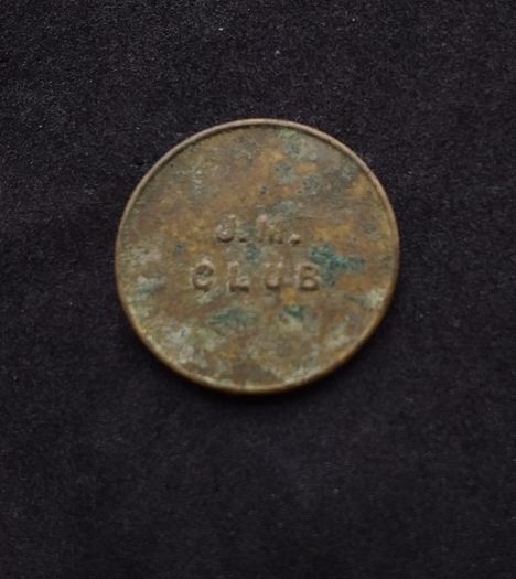 Australian : Antique Miller and Morris 4 Shilling Trade Token - Counter-Stamped J. M. Club