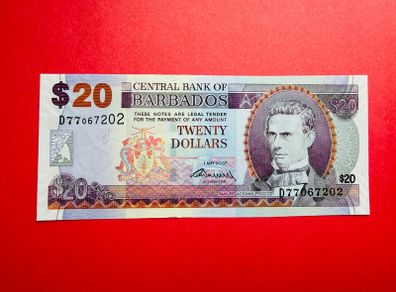 Barbados   20. DOLLARS .  2007. Pick  69a  . ( Uncirculated )