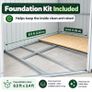 Metal Garden Shed 9x6 Outdoor Storage Tool Shed with Sliding Doors Light Grey Image 5