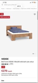 Yisk bed frame + matress