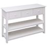 Sideboard White 115x30x76 cm Wood Image 4