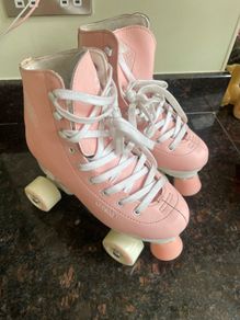 OXELO White Roller Skates - 4-Wheel Skates 100 Series