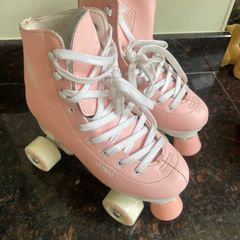 OXELO White Roller Skates - 4-Wheel Skates 100 Series