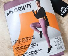 Crivit Lidl Ladies' Pink/Lilac Ankle Premium Sports Leggings - Size S - EUR S36/38 GB 8/10 New