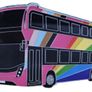 Rainbow Bus Badge : Brooch: Tie pin, Free Post Image 4